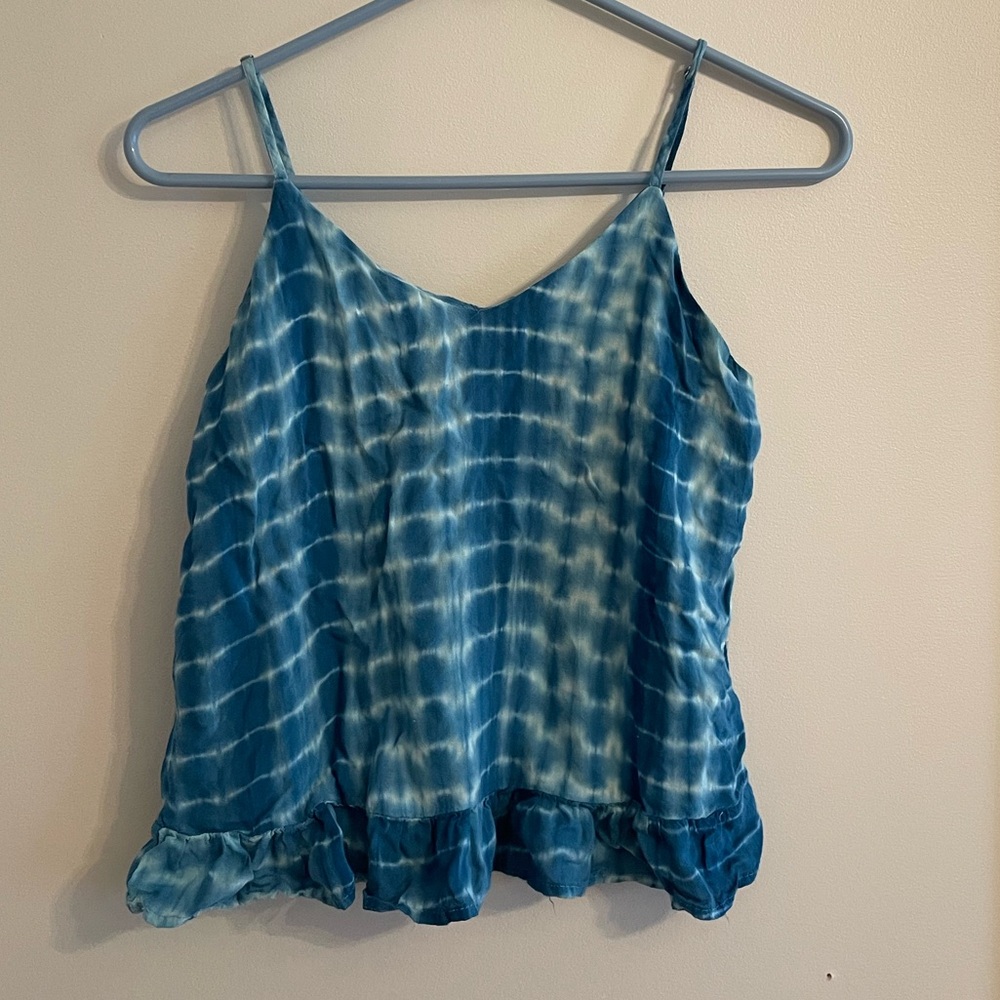 Blue Tie-Dye Women's Top